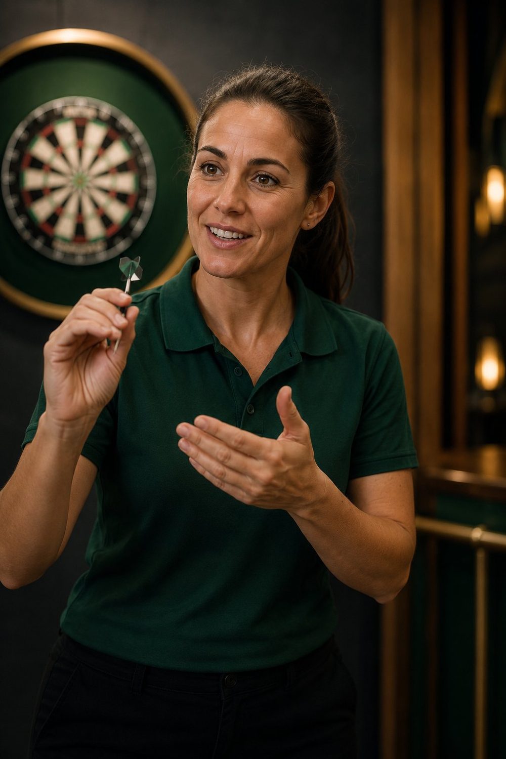 Marta Vasconcelos, treinadora de dardos para iniciantes